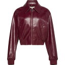 【送料無料】 カルバンクライン レディース ジャケット・ブルゾン アウター CKJ Crop Lth Jkt Ld54 Deep Rouge