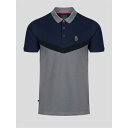 【送料無料】 ルーク1977 メンズ ポロシャツ トップス Cala Mayor Chevron Detail Polo Shirt Navy