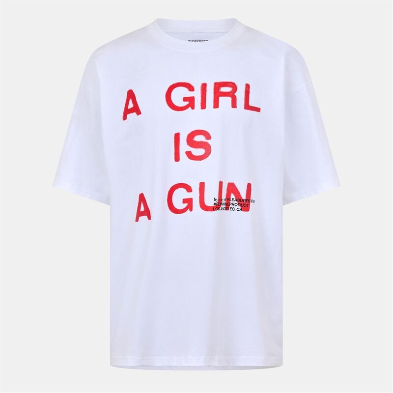 【送料無料】 プレジャーズ メンズ Tシャツ トップス Pleasur Girl IsGun T Sn54 White