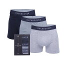 【送料無料】 ダックアンドカバー メンズ ボクサーパンツ アンダーウェア 3 Pack of Sagnet Boxers Navy Grey