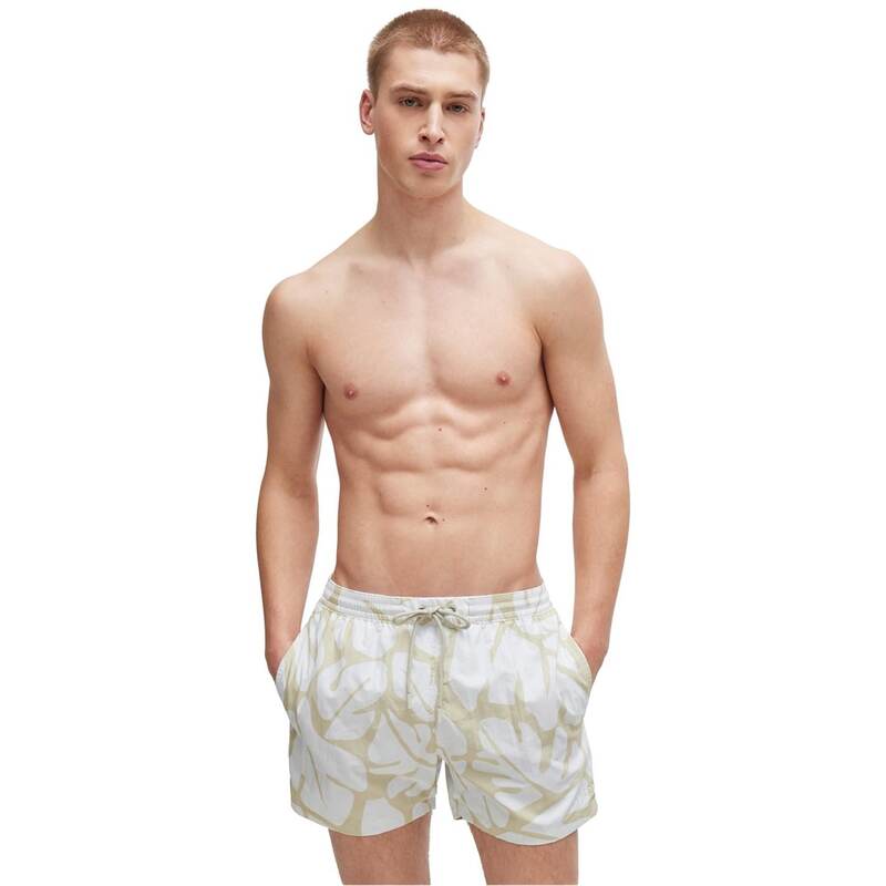 【送料無料】 ボス メンズ ハーフパンツ・ショーツ 水着 Bari Swim Shorts Open White