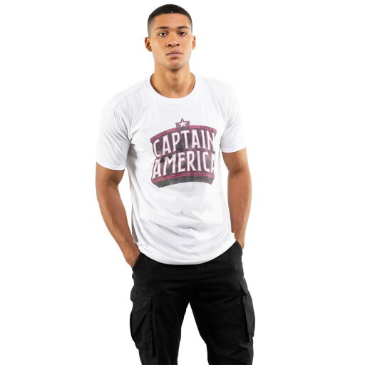 【送料無料】 マーベル メンズ Tシャツ トップス CAPTAIN AMERICA ARCH WHITE 【送料無料】 マーベル メンズ Tシャツ トップス CAPTAIN AMERICA ARCH WHITE