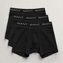 【送料無料】 ガント メンズ ボクサーパンツ アンダーウェア 3 Pack of Boxer Briefs Black