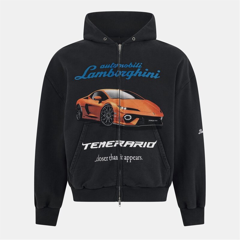 �Х�󥷥��� ��� �������� �ѡ��������������å� BALENCIAGA Bal Lam Zip Hoody Sn54 Washed Black �֥�å�