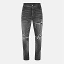 【送料無料】 アミリ メンズ デニムパンツ ボトムス Leather Jean Sn99 Storm Grey
