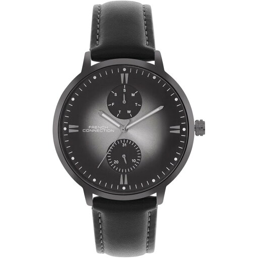【送料無料】 フレンチコネクション メンズ 腕時計 アクセサリー connection Opus Black Round Dial Mens Mult Function Watch Black 【送料無料】 フレンチコネクション メンズ 腕時計 アクセサリー connection Opus Black Round Dial Mens Mult Function Watch Black