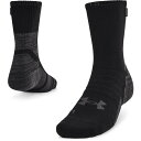 【送料無料】 アンダーアーマー メンズ 靴下 アンダーウェア Armourdry Run High Socks Black