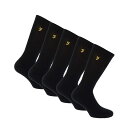【送料無料】 ファーラー メンズ 靴下 アンダーウェア Tommley 5-Pack Sports Crew Socks Black