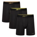 【送料無料】 リーボック メンズ ボクサーパンツ アンダーウェア Trunks Hutton Sn61 3pk Black