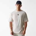 【送料無料】 ニューエラ メンズ Tシャツ トップス MLB Essential Oversized T-Shirt NY Cream
