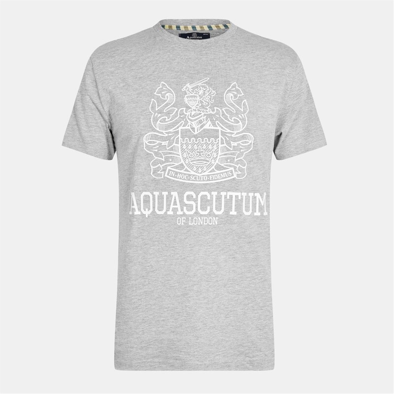 アクアスキュータム メンズ トップス Tシャツ ロゴ Aquascutum Logo Tee Sn99 Mel Grey グレー