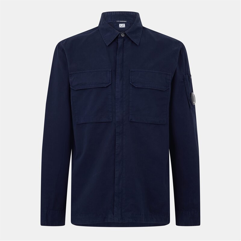 �����ԡ�����ѥˡ� ��� �ȥåץ� ����� CP COMPANY CP Gabard Overshirt Sn54 Ttl Eclipse 888