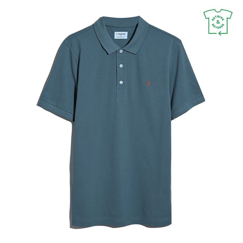 【送料無料】 ファーラー メンズ ポロシャツ トップス Short Sleeve Polo Shirt Chalk Blue 413