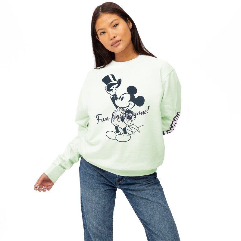 ディズニー レディース アウター パーカー・スウェット セーター Disney Crew Sweater Ld99 Sage セージ