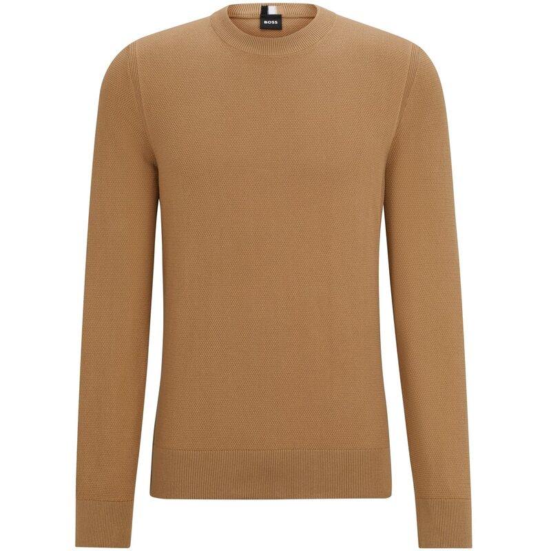 ボス メンズ アウター ニット・セーター Boss Ecaio-P 10255187 01 Medium Beige ベージュ