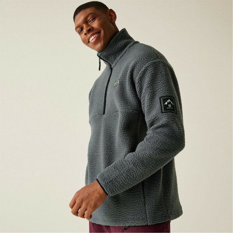 デアツービー メンズ アウター パーカー・スウェット フリース Dare 2b Twin Tip half Fleece Iron Gate