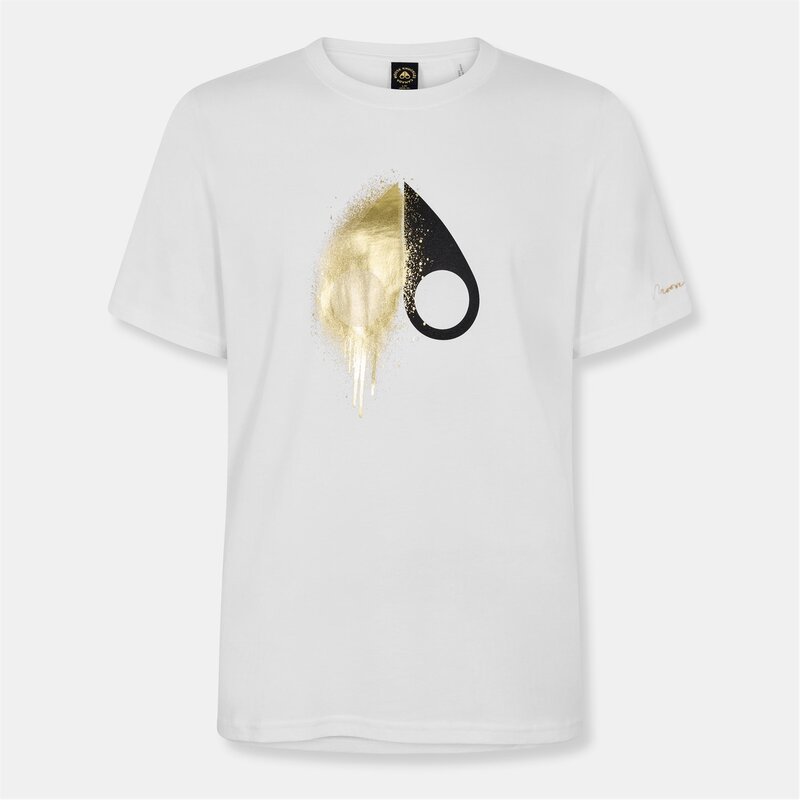 ムースナックル メンズ トップス Tシャツ MOOSE KNUCKLES Moose Augst Gold Tee Sn54 White ホワイト