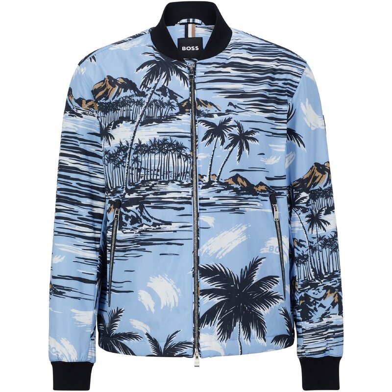 ボス メンズ アウター ジャケット・ブルゾン Boss Clovis 10241566 01 Open Blue ブルー