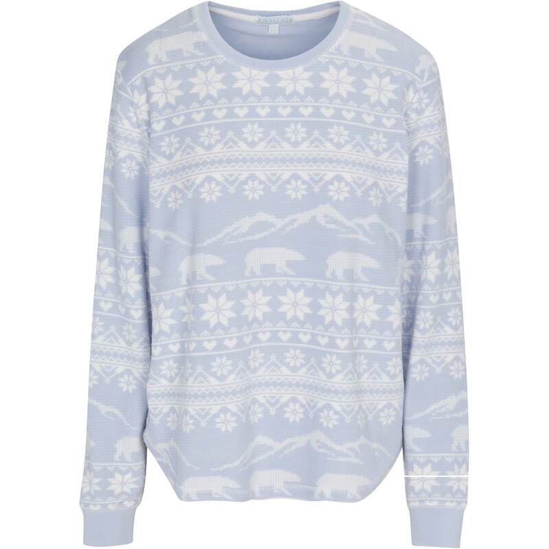 ピージェイサルベージ レディース アンダーウェア ナイトウェア シャツ PJ Salvage Salvage Snowflake Shirt Hellblau