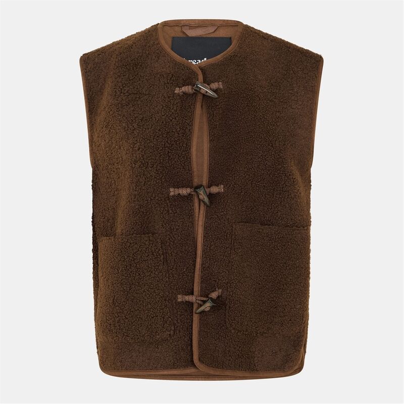 スリードベア レディース アウター ジャケット・ブルゾン ジレ Threadbare Itoje Gilet Ld99 Chocolate チョコレート