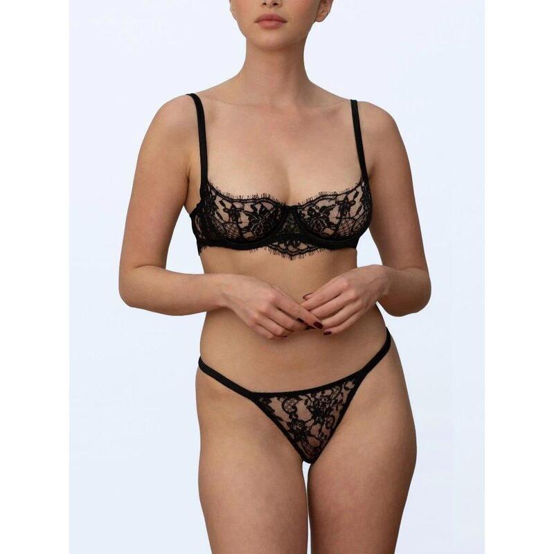 ココドメール レディース アンダーウェア ブラジャー Coco de Mer Balcony Bra Black ブラック