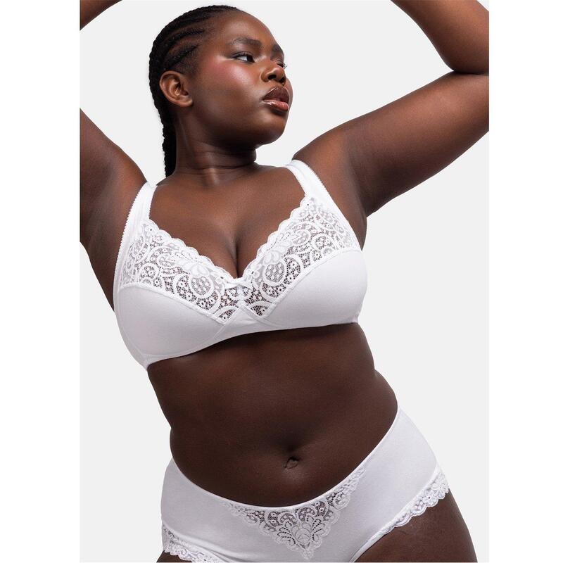 ドリーナ レディース アンダーウェア ブラジャー コットン Dorina Georgina Cotton Wireless Bra White..