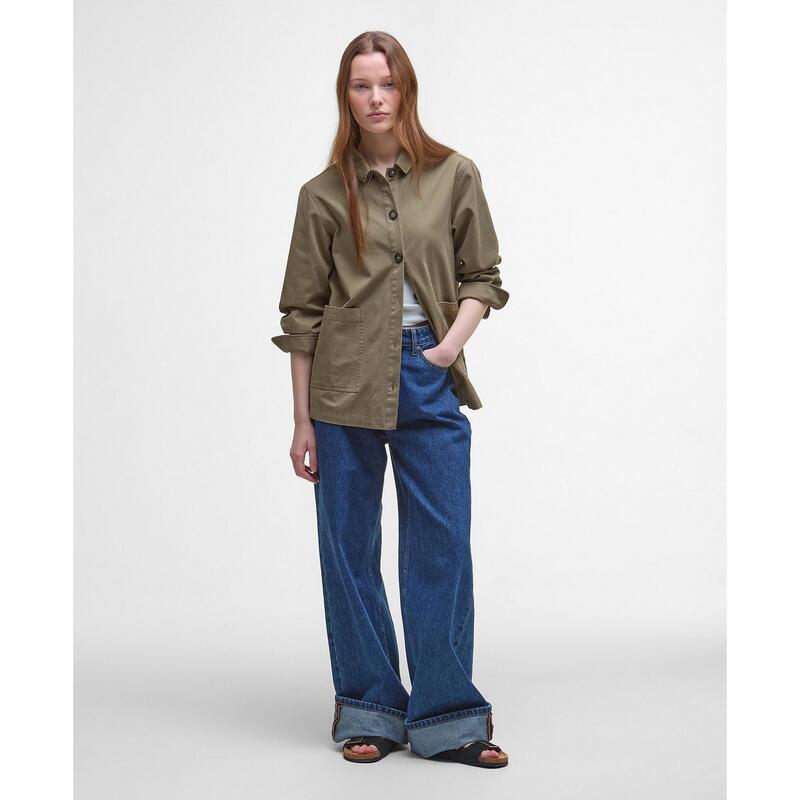 バブアー レディース トップス シャツ Barbour Women's B.Li Lyndale Overshirt Dusky Green グリーン