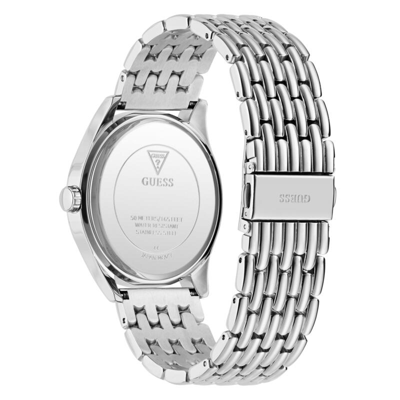 ゲス メンズ アクセサリー 腕時計 Guess Men's Tate Analogue Quartz Watch Silver/Silver シルバー