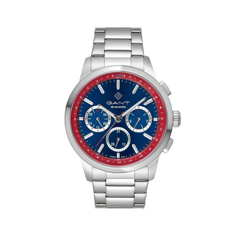 ガント メンズ アクセサリー 腕時計 Gant Middletown Wristwatch Silver/Red レッド(2)