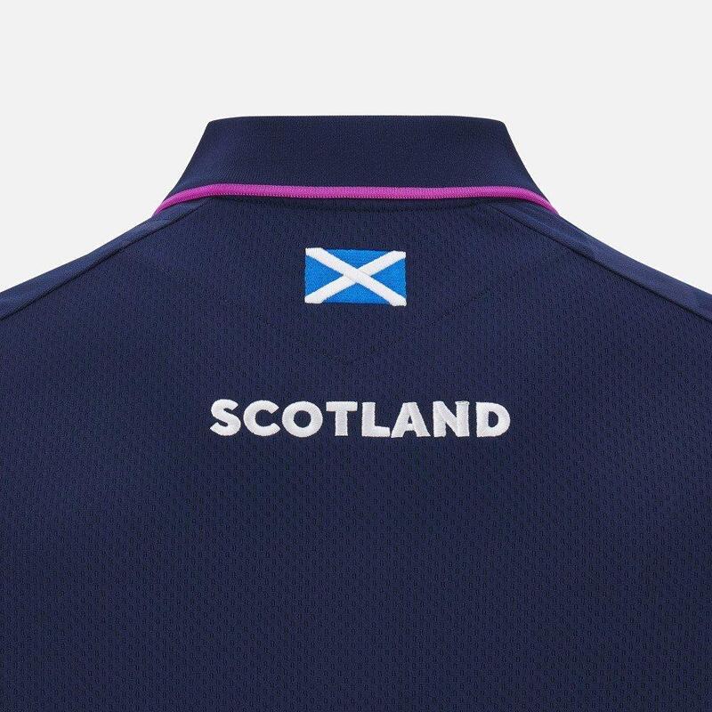 マクロン メンズ トップス ポロシャツ Macron Scotland Rugby Travel Polo Shirt 2025 Mens Navy/Sky ネイビー