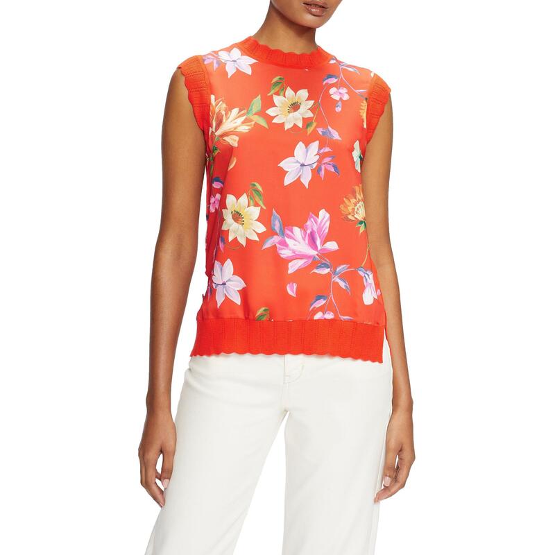 ReVida ŷԾŹ㤨֥ƥåɥ١ ǥ ȥåץ  ե ٥ ˥å ե Ted Baker Women's Floral Knitted Tank Vest Brt-Orange 󥸡פβǤʤ10,480ߤˤʤޤ