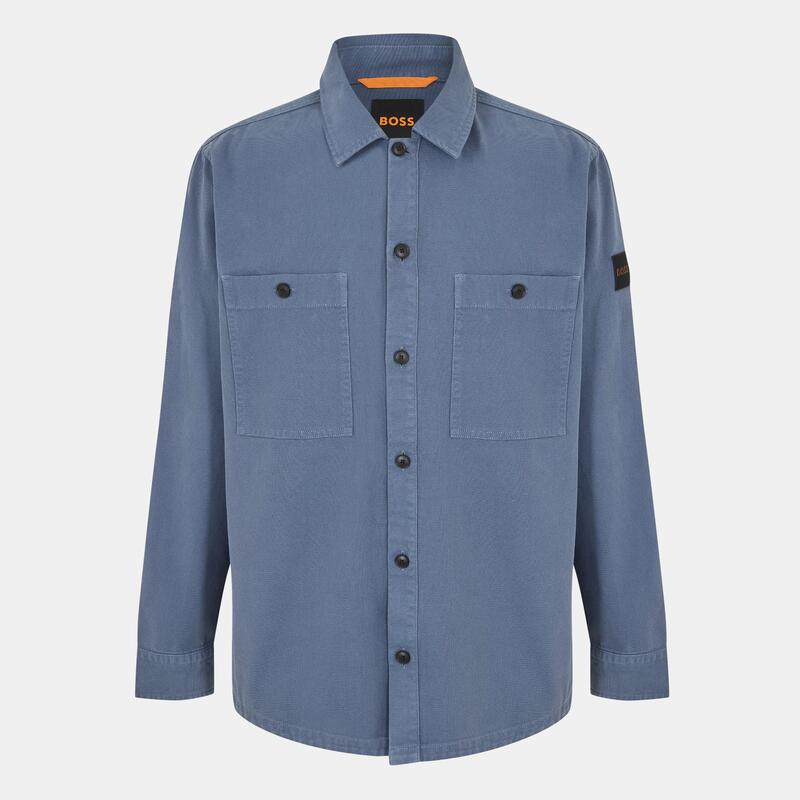 ボス メンズ トップス シャツ Boss Locky Overshirt Open Blue 495 ブルー
