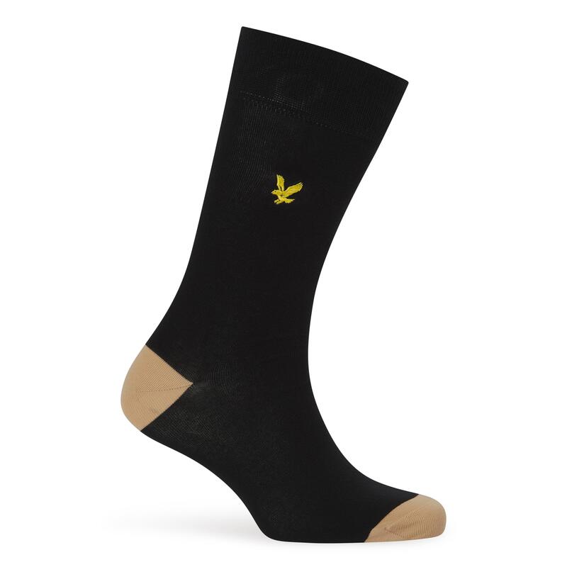 ライルアンドスコット メンズ アンダーウェア 靴下 Lyle and Scott Men's Crew Socks Black ブラック