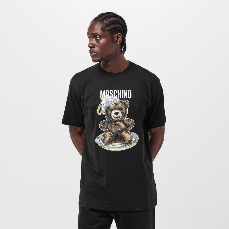 モスキーノ メンズ トップス Tシャツ レギュラーフィット Moschino Men's Teddy Regular Fit-Shirt Black ブラック