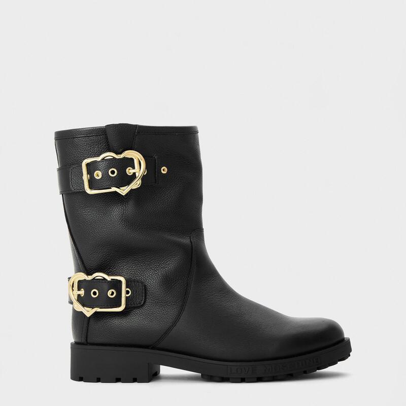 ラブ モスキーノ レディース シューズ ブーツ・レインブーツ Love Moschino Women's Daily Biker Boots Black ブラック