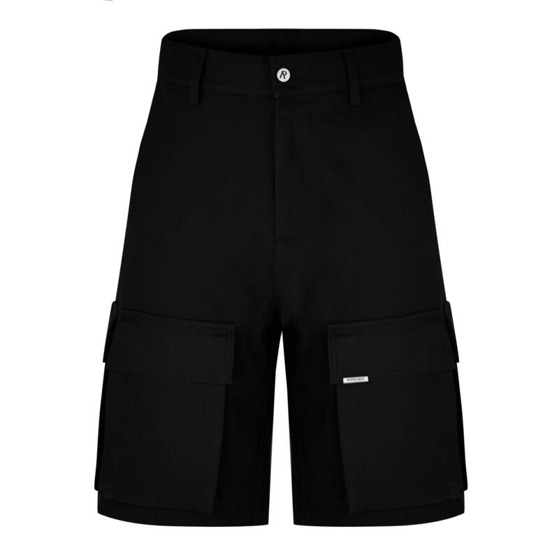 リプレゼント メンズ ボトムス ハーフパンツ・ショーツ ショートパンツ Represent Men's Baggy Cargo Shorts Oversized 3D Pockets Black ブラック