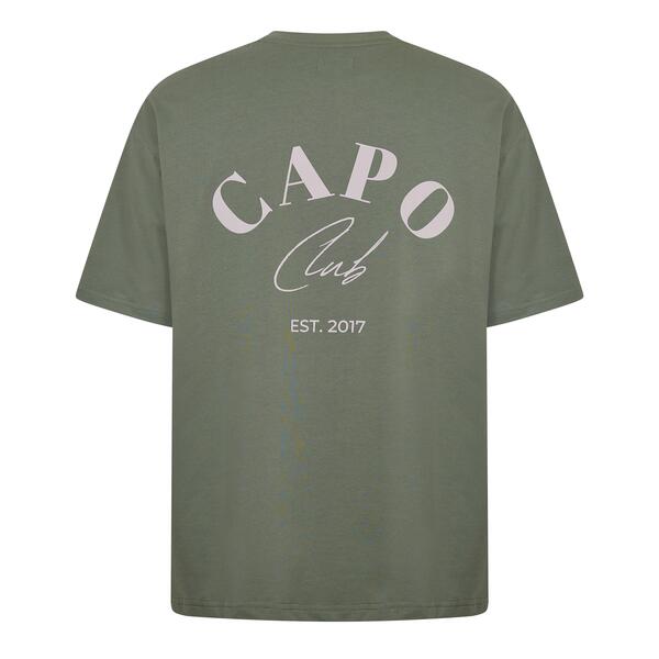 カポ メンズ トップス Tシャツ CAPO Beach Club T-Shirt Sn00 Olive オリーブ