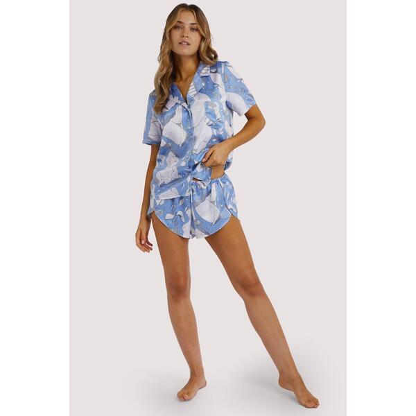 プレイフルプロミス レディース アンダーウェア ナイトウェア シャツ サテン Playful Promises Logan S..