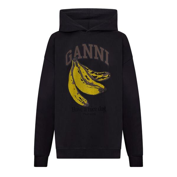 ���ˡ� ��ǥ����� �������� �ѡ��������������å� Ganni Banana Hoodie Ld61 Phantom