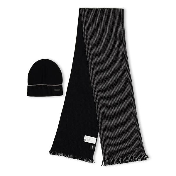 ボス メンズ アクセサリー マフラー・ストール・スカーフ Boss Men's Litalo Set Midweight Scarf Black ブラック
