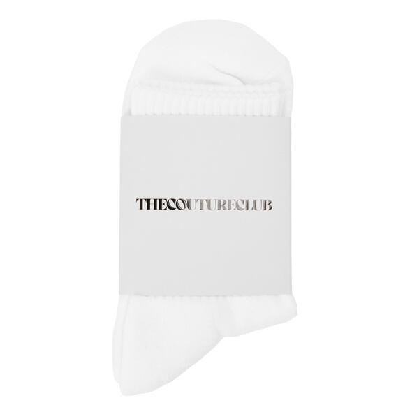ザ クチュール クラブ レディース アンダーウェア 靴下 The Couture Club Womens Emblem Sport Socks White ホワイト