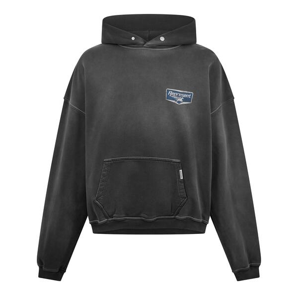 リプレゼント メンズ アウター パーカー・スウェット Represent Men's Overhead Hoodie Stained Black ブラック