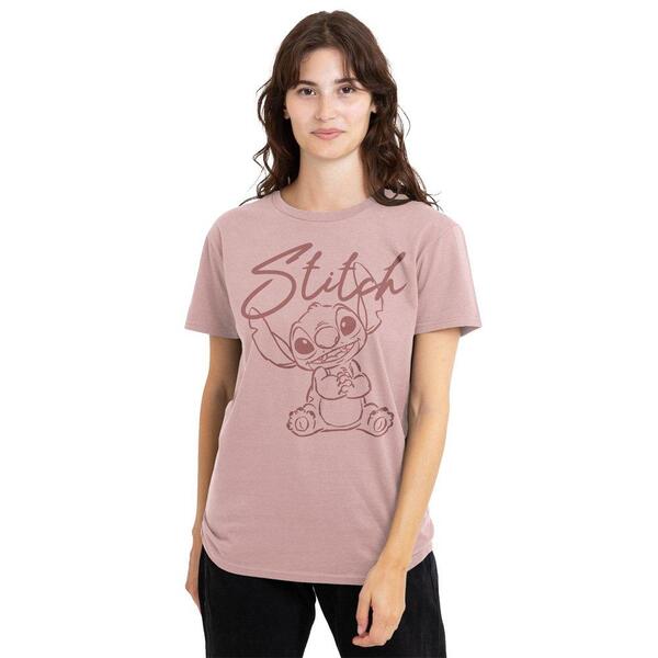 Other - ディズニー レディース トップス シャツ Disney Lilo And Stitch Sketchy And Cute Classic T Shirt Baby Pink ピンク