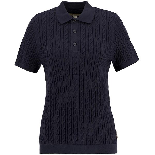 バブアー レディース アウター ニット・セーター ポロシャツ Barbour Hartland Short Sleeve Polo Neck Jumper Navy ネイビー