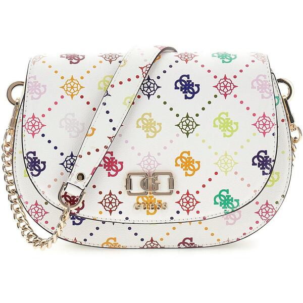 ゲス レディース バッグ Guess Emelie Flap Shoulder Bag Multi MUO マルチカラー(4.0)