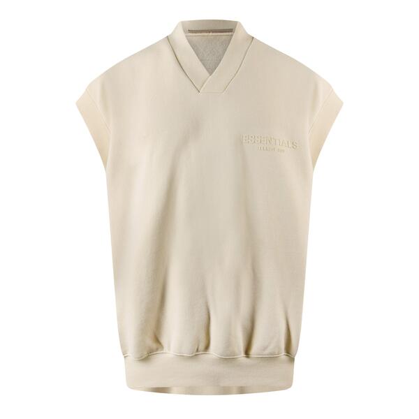 フィアオブゴッド メンズ アウター ニット・セーター ベスト Fear Of God Essentials Men's Knitted Sweater Vest Egg Shell