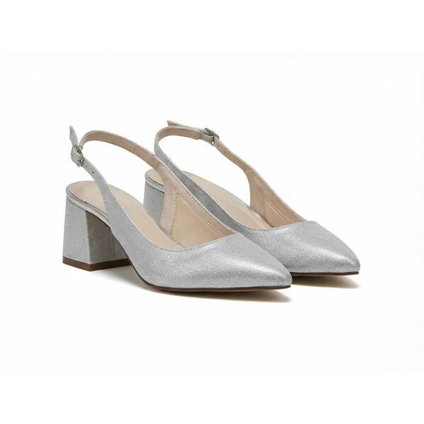 レインボー レディース シューズ パンプス Rainbowomen's Block Court Shoesilver シルバー