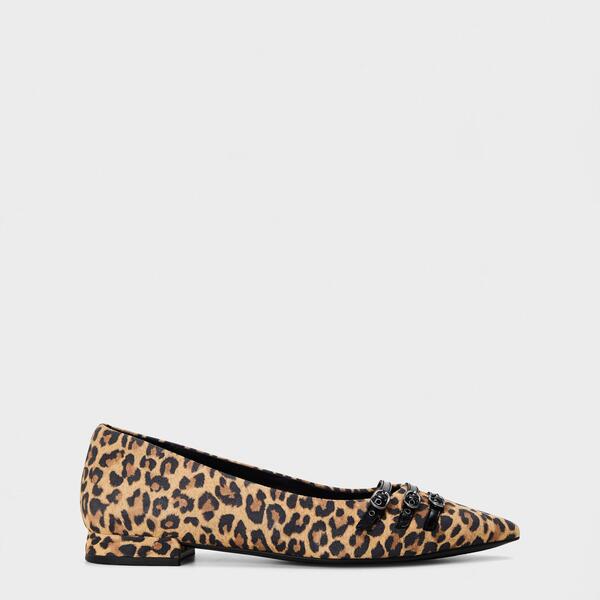 クラークス レディース シューズ パンプス Clarks Women'sensa15 Strap Ballet Pumps Leopard Suede アニマル