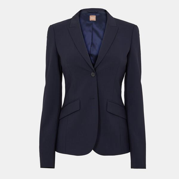 ボス レディース アウター ジャケット・ブルゾン ブレザー Boss Women's Julea Blazer Open Blue ブルー
