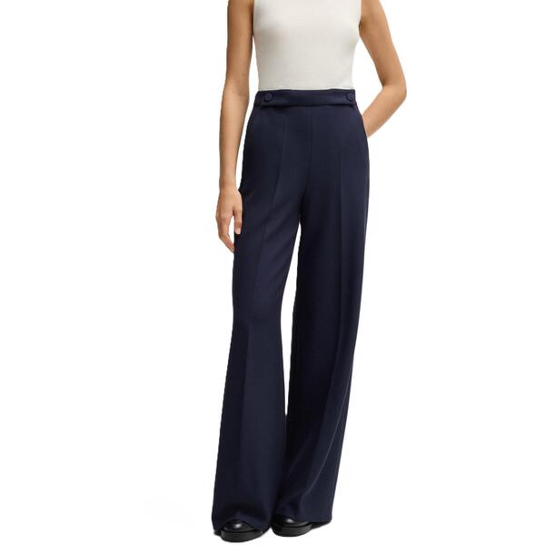 ボス レディース ボトムス カジュアルパンツ ストレート Boss Women's Tupita Straight Leg Trousers Dark Blue ブルー